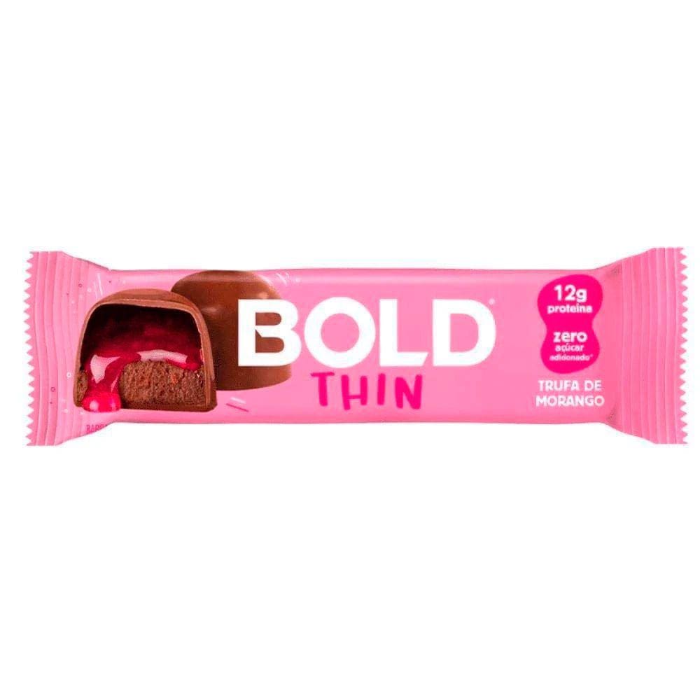 Barra de Proteína Bold Thin Trufa de Morango 40g