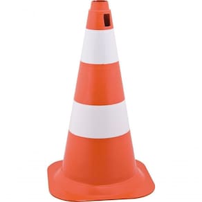 Cone Sinalização 50Cm Laranja/Branco Polietileno