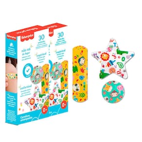 Kit Curativos Infantis 60 Unidades Respiráveis Almofada Protetora 3 Estampas 3 Tamanhos Fisher Price