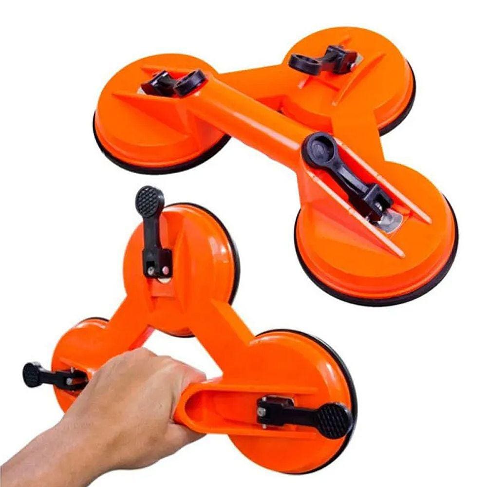 Ventosa Tripla Transporte de Vidros Marmore em Plástico ABS 75Kg