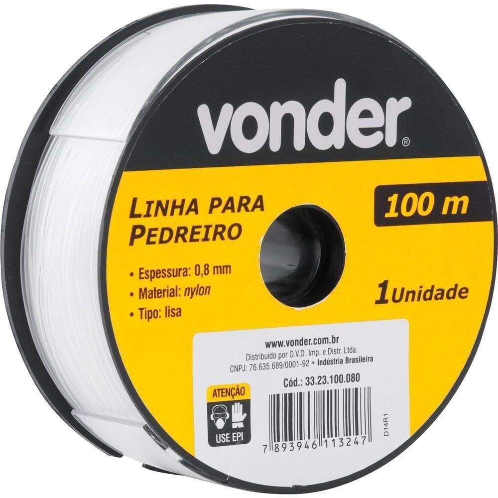 Linha Para Pedreiro Lisa 0,8Mmx100M