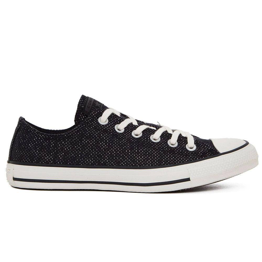 Tênis All Star Converse Cor Preto Couro Cano Alto - 5213