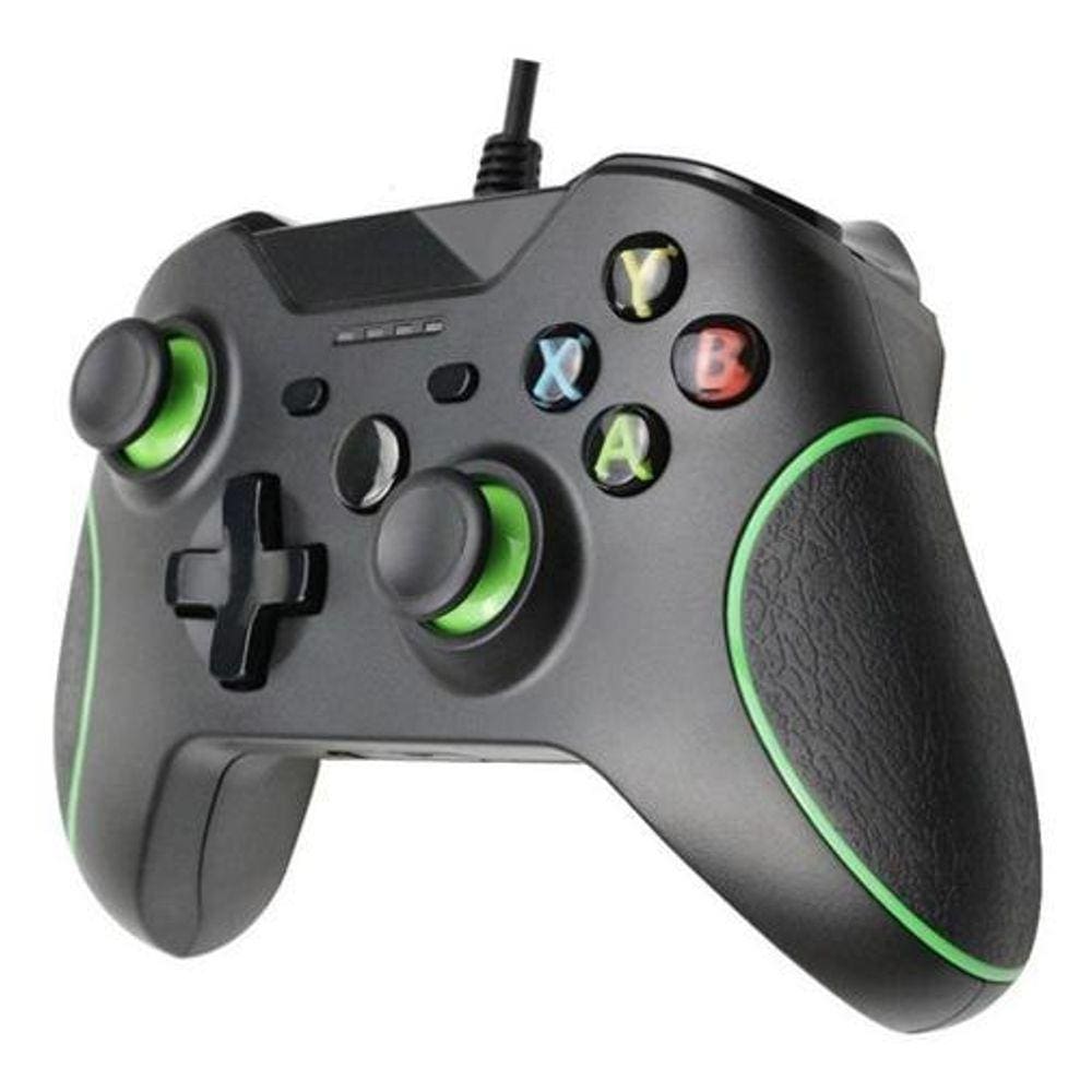 Controle Com Fio Para Xbox 360 Xbox One Preto E Verde