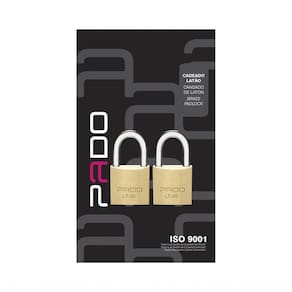 Cadeado Pado 2E-30Mm (2 Msm Segr/4 Chaves Iguais) Bl