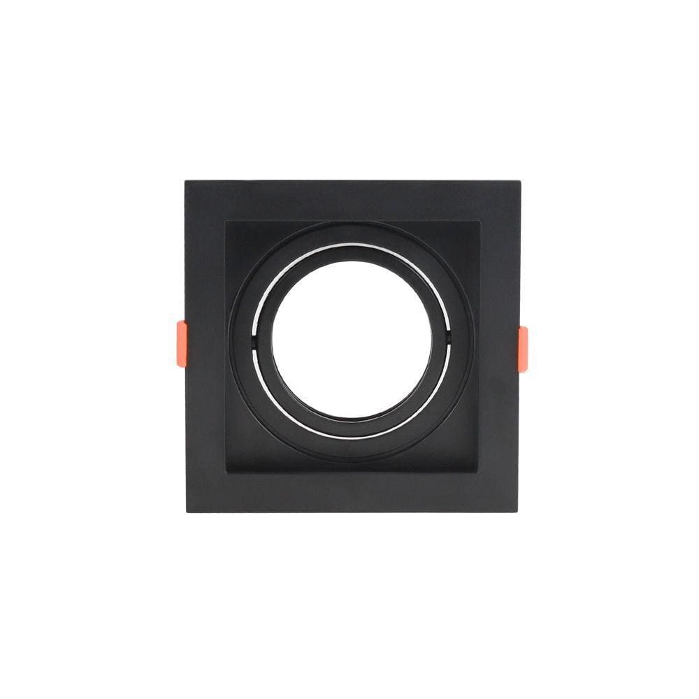 Spot de Embutir Recuado Nordecor Flea para 1 Lâmpada AR70 Quadrado Preto