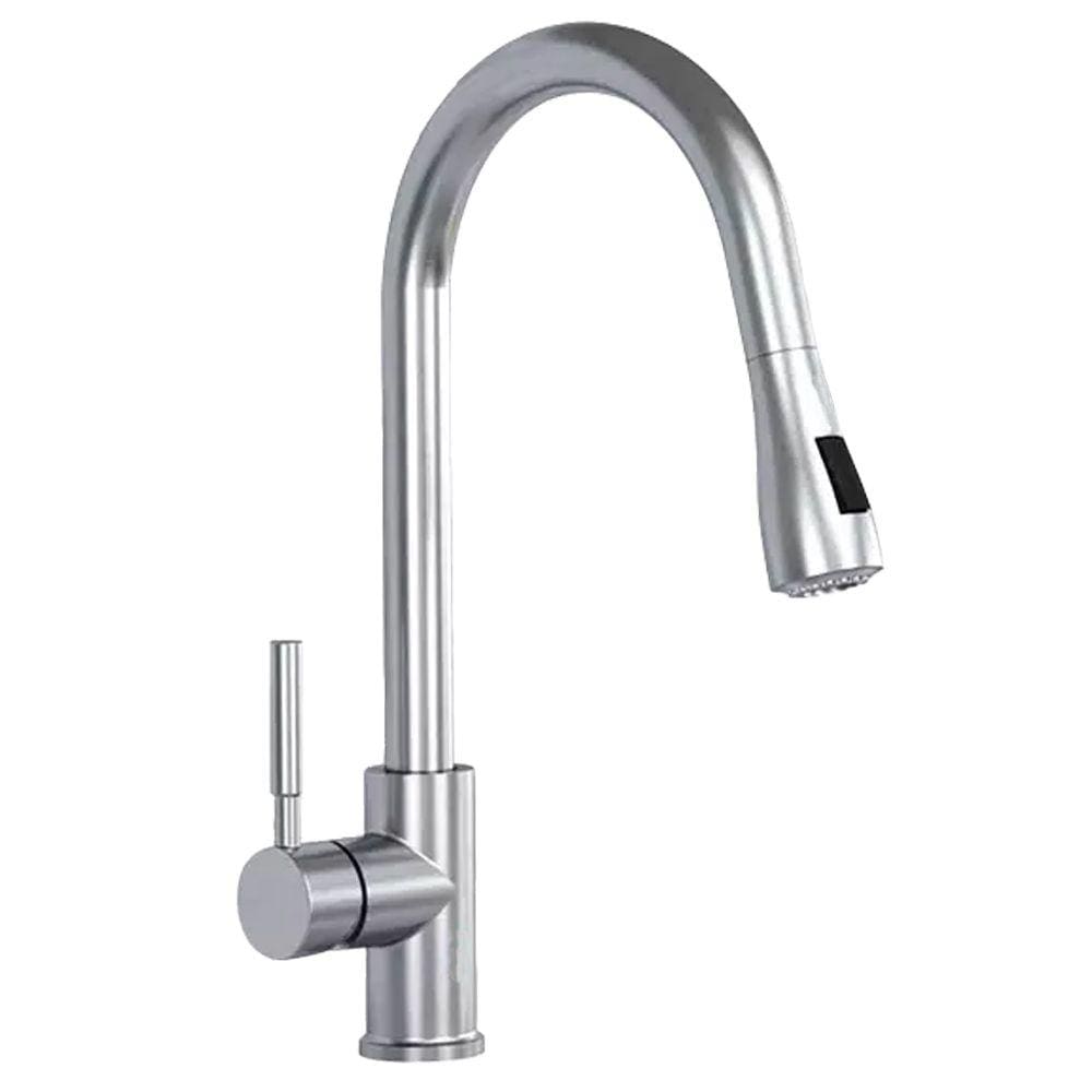 Torneira Para Cozinha Pia Bica Alta Com Ducha Móvel Giro 360° Modo Chuveirinho ou Jato e Função Monocomando Água Quente e Fria + Kit Mangueira Vedação