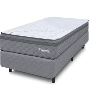 Cama Box Colchão Solteiro Espuma D45 Extra Firme Ortopédico Antialérgico Certificado 88x188x58cm - BF Colchões