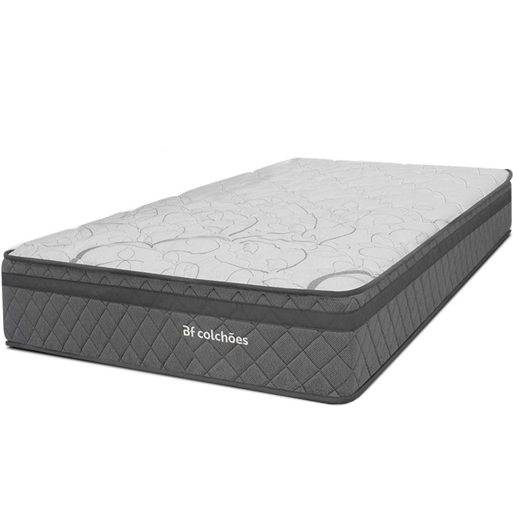 Colchão Solteiro Espuma D45 Extra Firme Ortopédico Antialérgico Certificado 78x188x24cm - BF Colchões