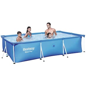Piscina Estrutal Retangular Azul Celeste 3300L Bestway