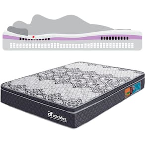 Colchão Casal Molas Ensacadas Com Pillow de Tecnologia Tridimensional Ortopédica Relax BF Colchões 138x188x21cm