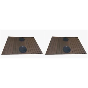 Kit 2 Esteira Flexível Porta Copos Braço Sofá 4Mm Cor Café