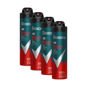 Kit 4 Desodorantes Antitranspirantes Aerossol Rexona Men Antibacterial Protection 150ml cada