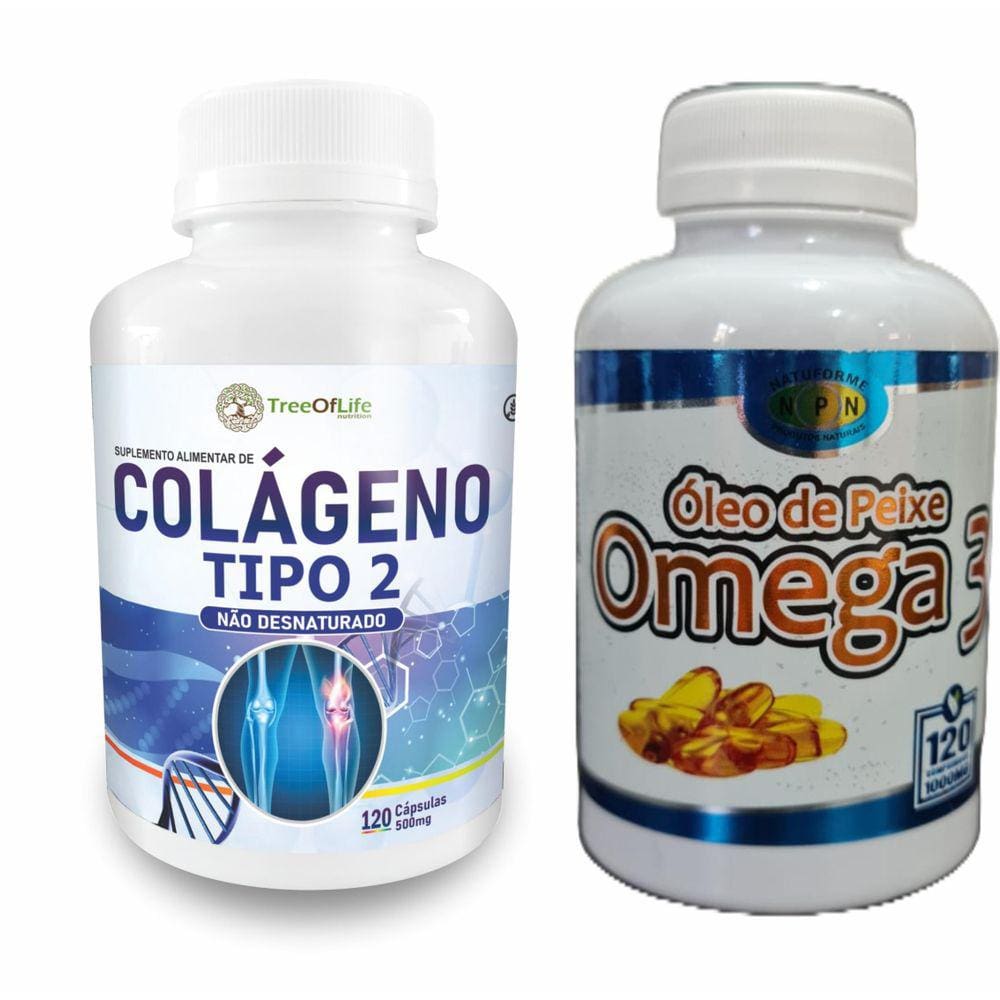 Ômega 3 120 Cápsulas 1000Mg + Colágeno Tipo 2 Uc Ii 120