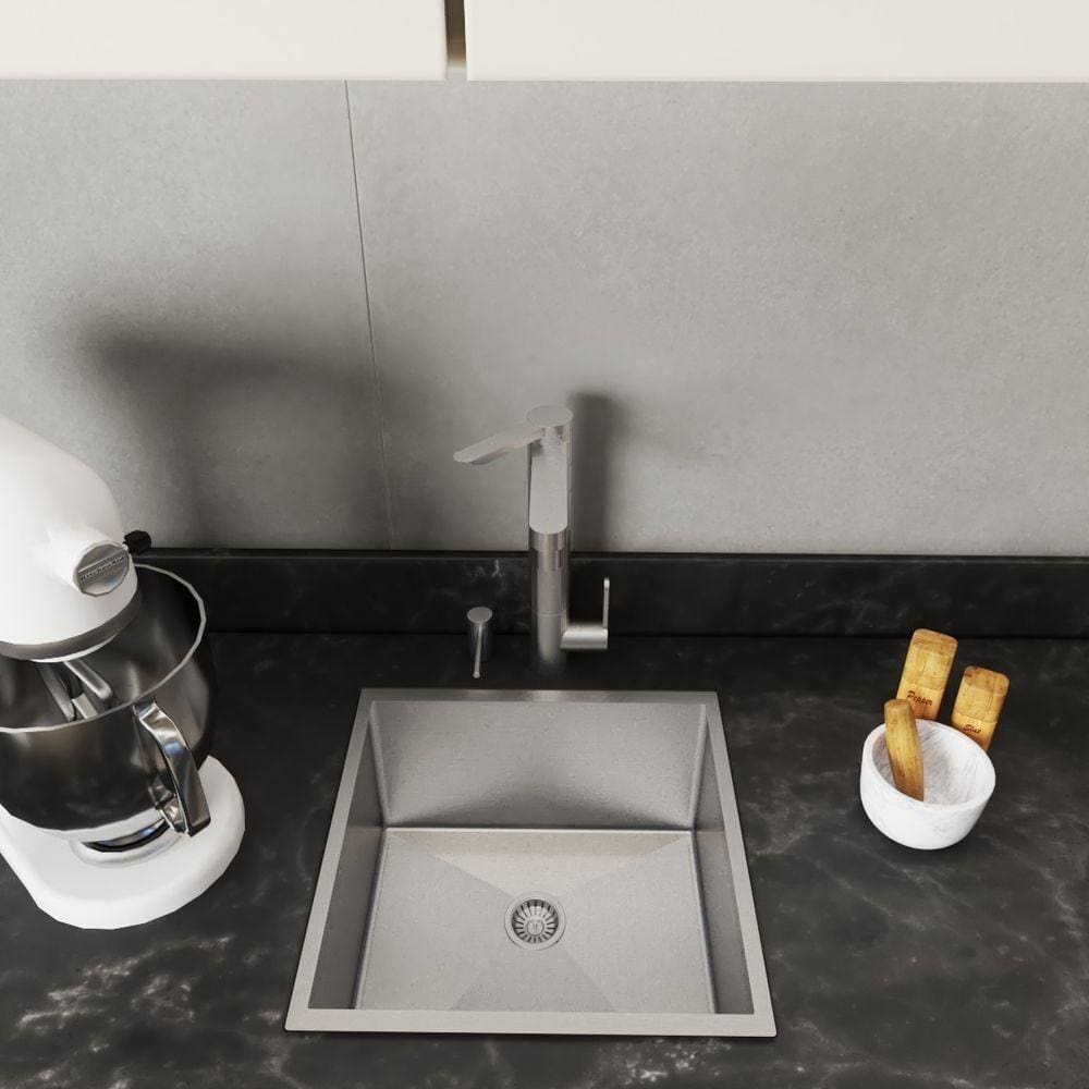 Na Pia Cuba De Inox 35X35 Sobrepor Ou Embutir