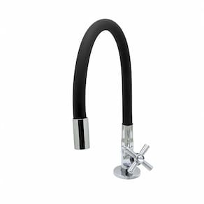 Torneira Para Cozinha De Mesa Gourmet Flexível Preto