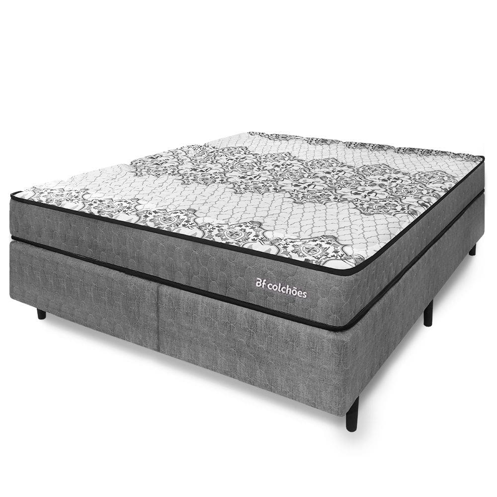Cama Box Colchão Queen Ortopédico Sleep Extra Firme BF Colchões 158x198x51cm