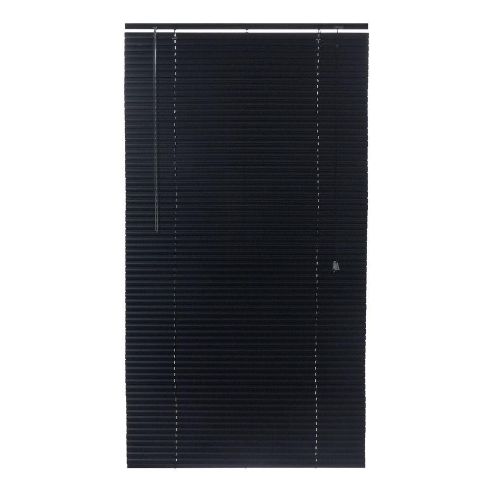 Persiana Horizontal Aluminio 25mm Preta 60 (L) x 160 (A) cm Cortina e Kit instalação 0,60 x 1,60