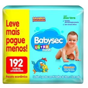 Toalha Umedecida Babysec Galinha Pintadinha Com 192 Unidades