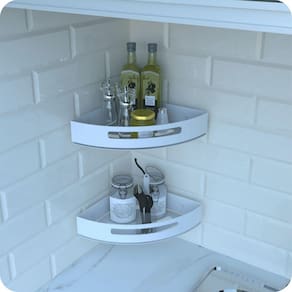 Kit 2 Porta Temperos e Condimentos de Parede Branco Multiuso
