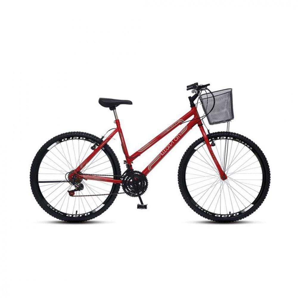 Bicicleta Colli Allegra Aro 26 Aero Com Cesta Vermelho