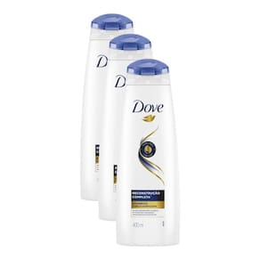 Kit 3 Shampoos Dove Reconstrução Completa 400ml cada