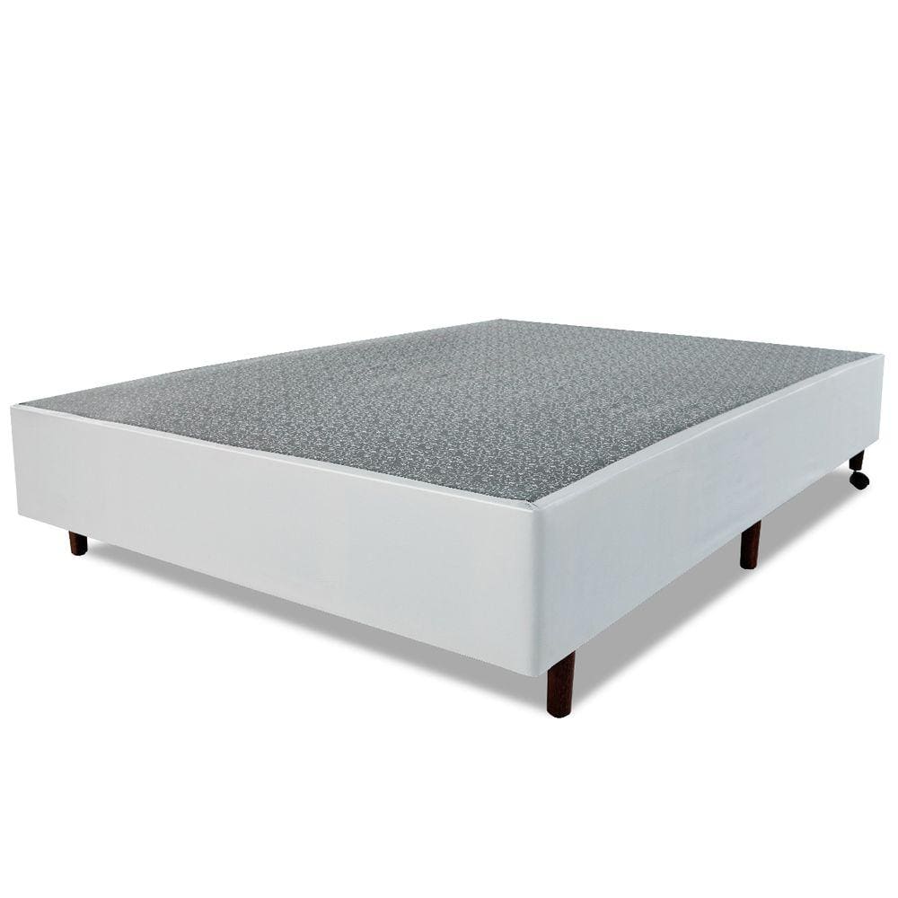 Base Para Box Sommier Viuva 128x188x34cm Courvin Branco - BF Colchões