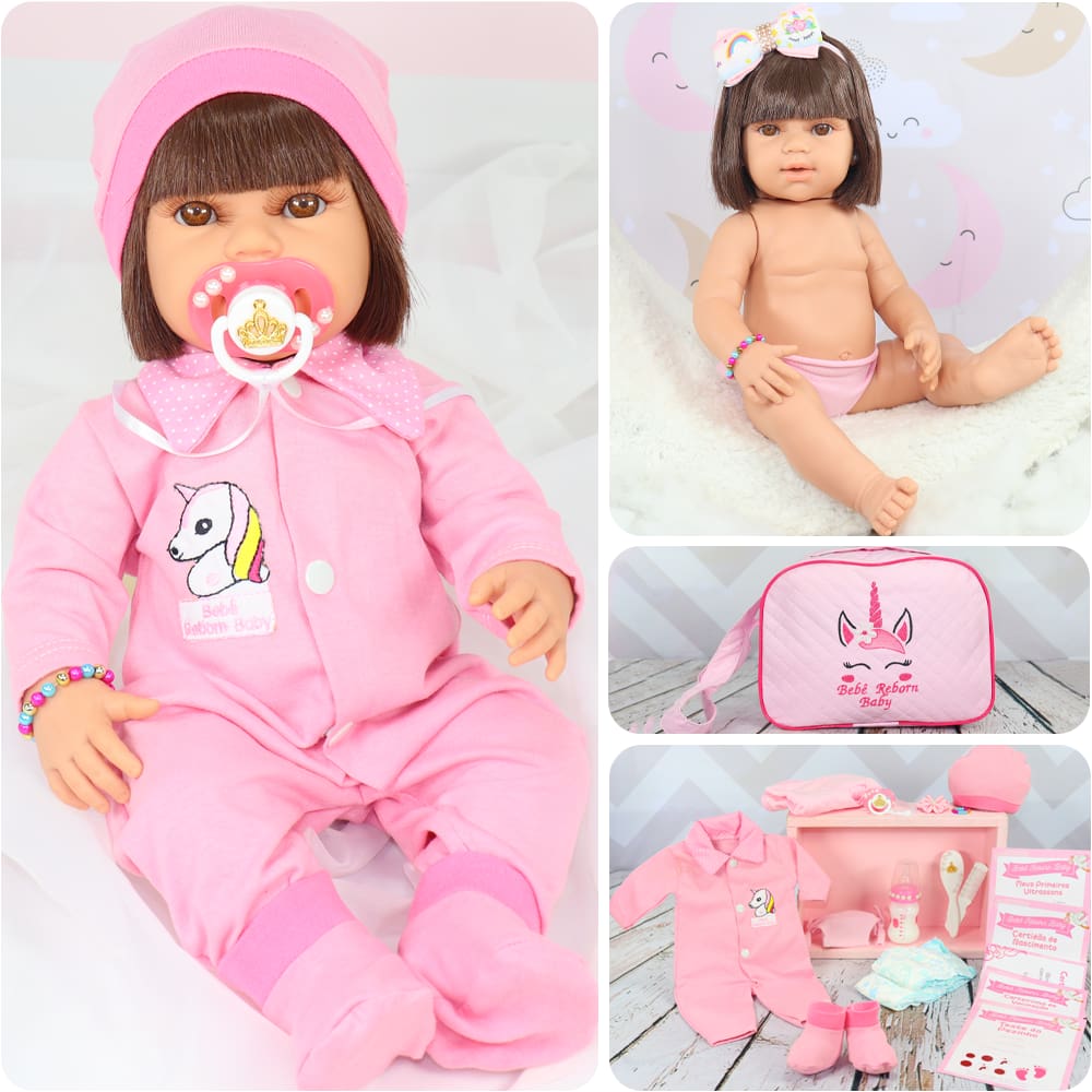 Boneca Bebe Reborn Yasmin Maitê Vermelho Cegonha Reborn Dolls Mais 24  Acessórios 48cm em Promoção na Americanas