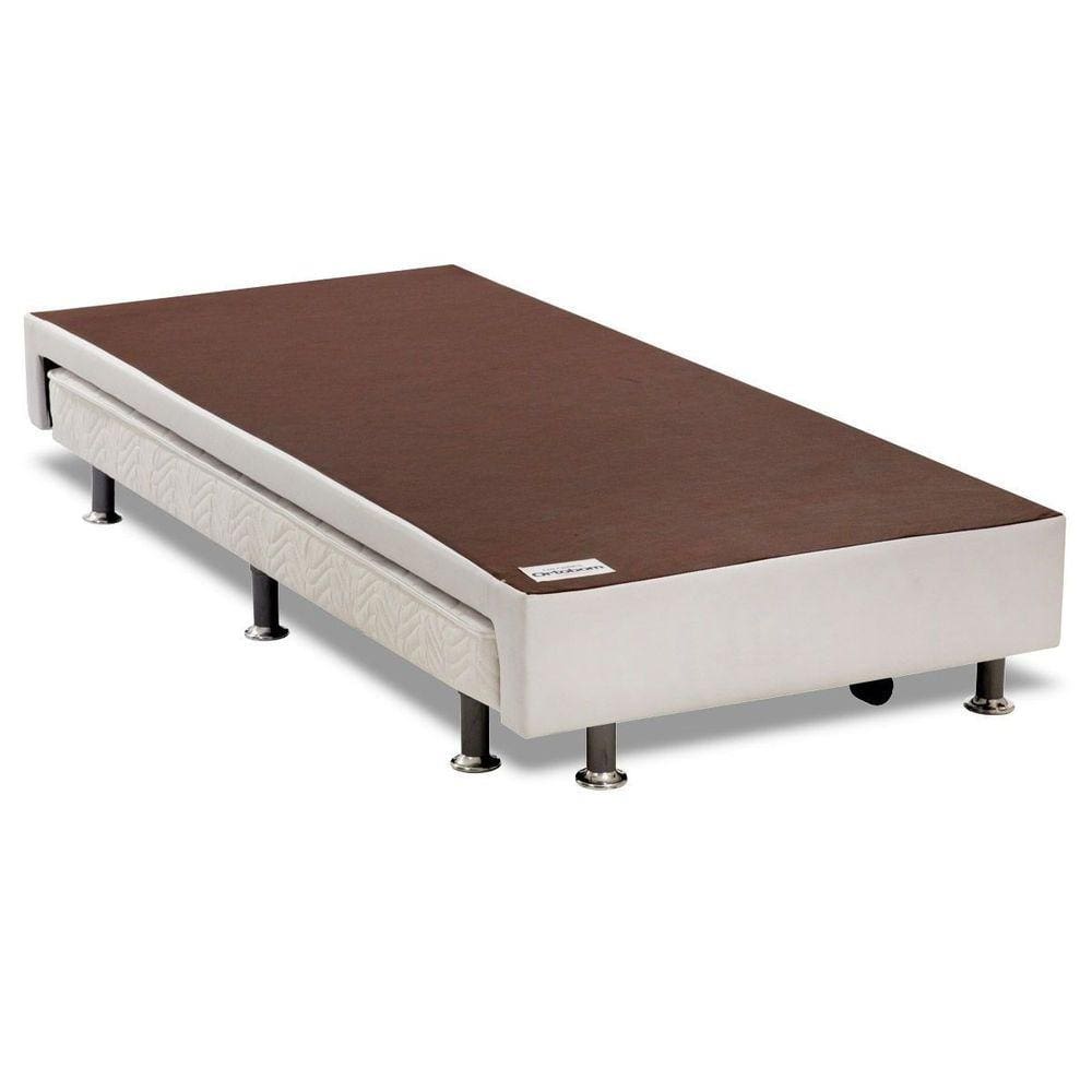 Cama Box Base c/Auxiliar Universal Solteiro Courano White (88x188) - Ortobom