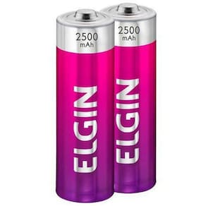PILHA RECARREGAVEL AA NI-MH 2500 mAh C/2 82172 ELGIN