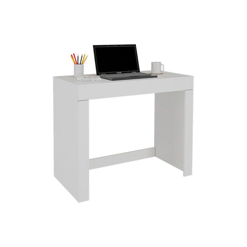 Mesa Notebook Escritório Cléo c/ 1 Gaveta Branco - Permóbili