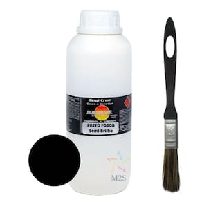 Tinta FOSCA - Artigos de Couro e Sintéticos e Peças Automotivas - Cor: PRETO - 900 ml
