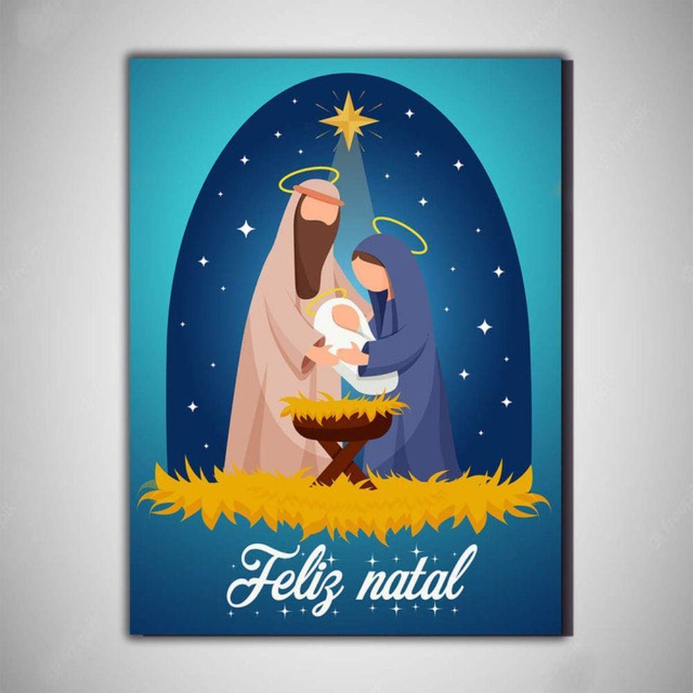 Papai noel fofo com quadro de feliz natal desenho kawaii