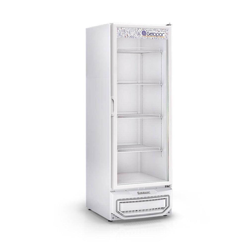 Refrigerador Vertical Porta Vidro Aquecida 573 Litros Gelopar Branca