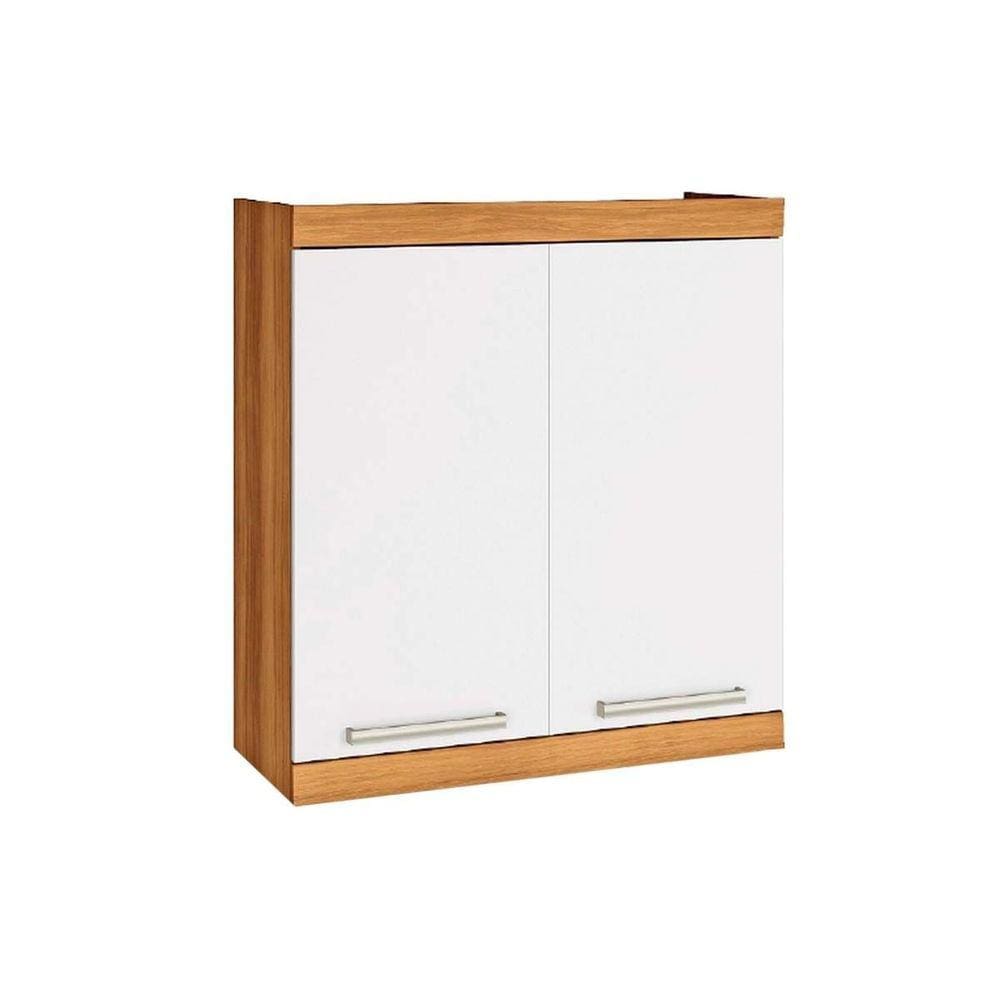 Módulo Cozinha Nesher Burguesa Armário  Premium c/ 2 Portas Freijó/Branco
