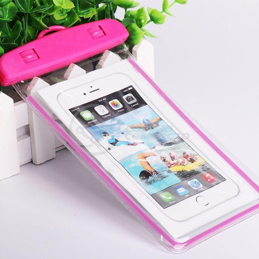 Capa Bolsa A Prova Dágua Impermeável P/ Celular Rosa