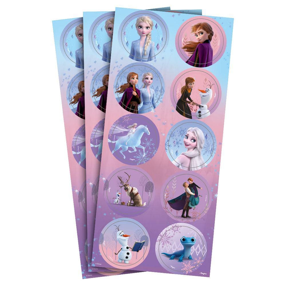 Adesivo Redondo para Lembrancinhas Frozen 2 - 30 Unidades