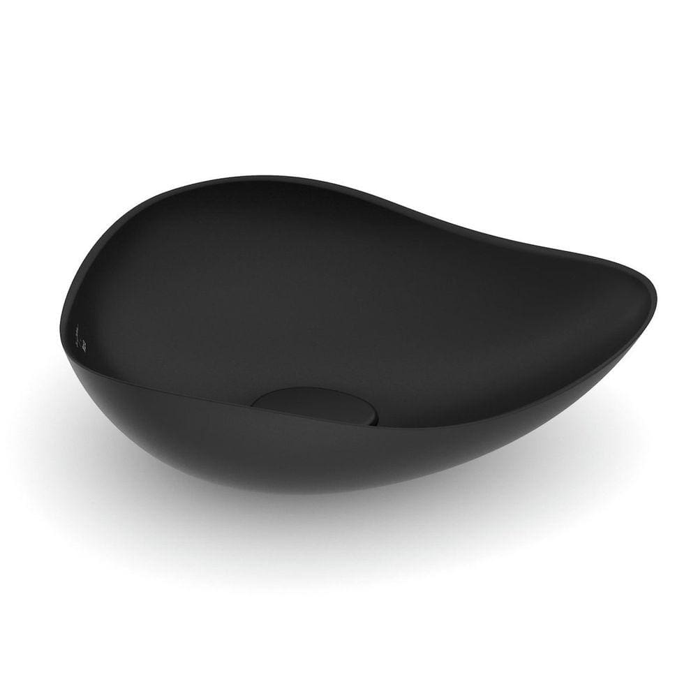 Cuba de Apoio Oval 54x37,5cm Ruy Ohtake Roca Matte Black
