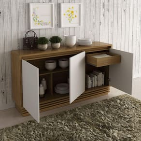 Balcão Buffet 3 Portas 1 Gaveta BB2610 Tecnomobili Marroml