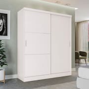 Guarda-Roupa Solteiro Kappesberg 2 Portas de Correr 2 Gavetas Branco
