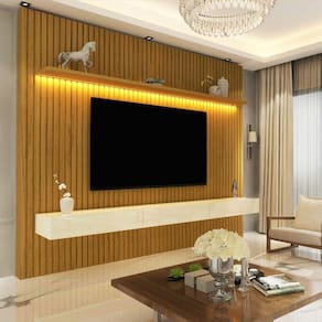 Estante Home Ripada para TV até 85 Polegadas com LED Nobre 230cm Gelius Móveis