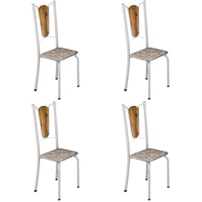 Kit 4 Cadeiras Tubulares Júlia Soma Móveis Pérola/Cisal