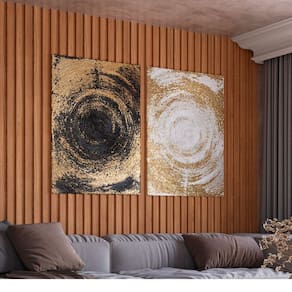 Painel Ripado 183x89,5cm Marrom Pradel Móveis Freijó/Madeirado