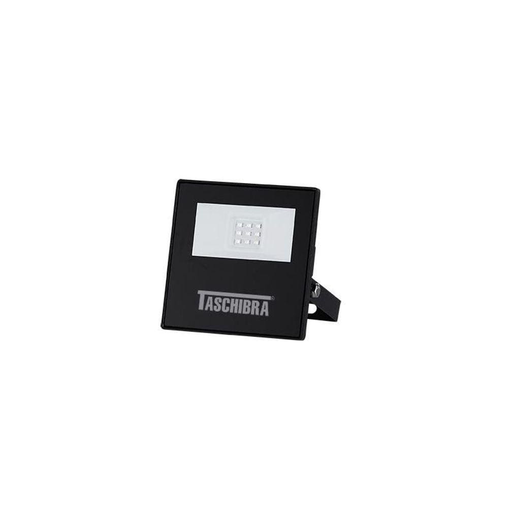Refletor Taschibra TR LED Slim 10W Preto Bivolt Luz Verde