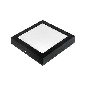 Painel de Led Taschibra Quadrado Lux de Sobrepor 18W Bivolt Preto 6500K Luz Branca
