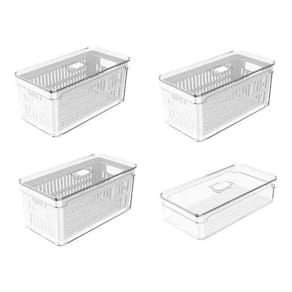 Kit 4 Organizador Geladeira Porta Frutas Legumes Verduras