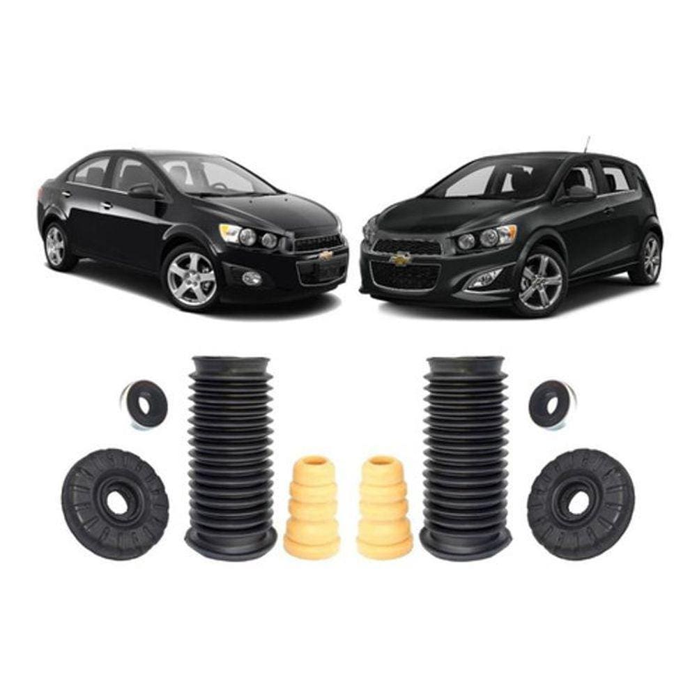 2 Kit Coxim Batente Dianteiro Chevrolet Sonic 2012 2013 2014
