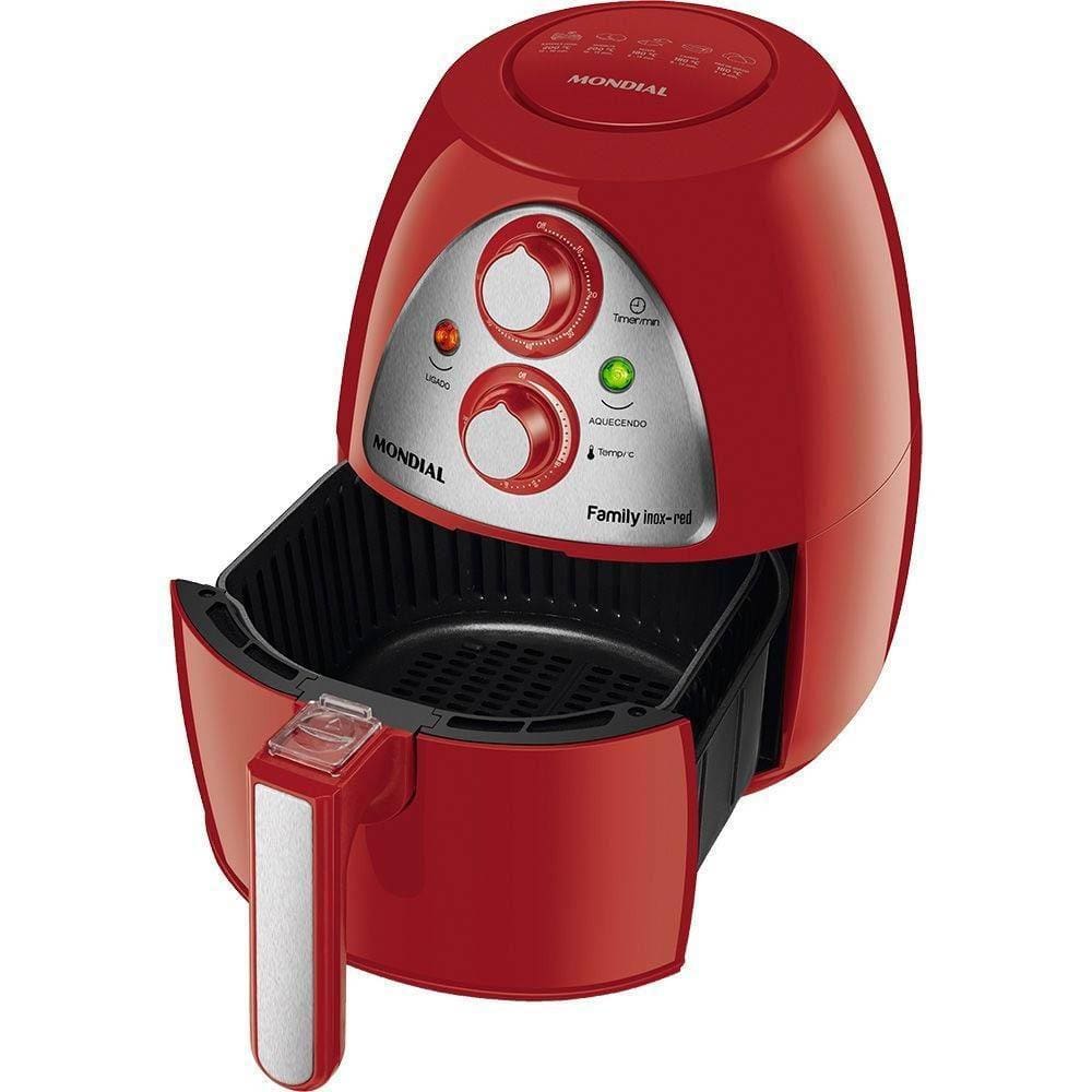 Fritadeira air fryer 4l mondial vermelha Ponto