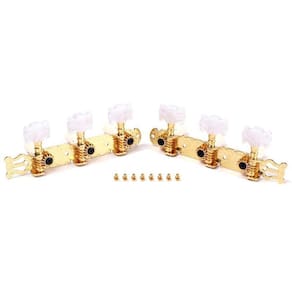 Tarraxa Violão Nylon Pino Grosso Dourado Jogo 3+3