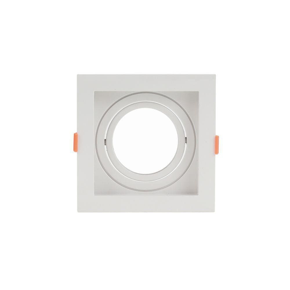 Spot de Embutir Recuado Nordecor Flea para 1 Lâmpada AR70 Quadrado Branco