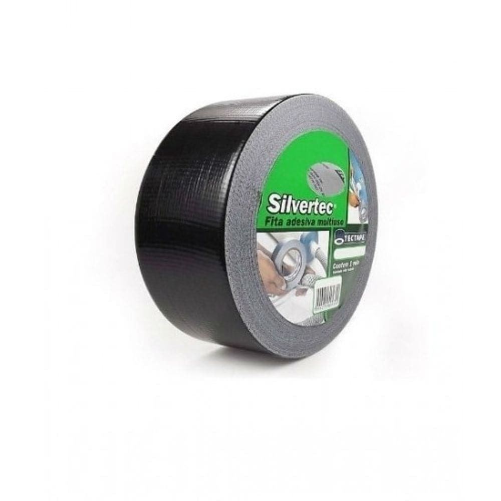 Fita Silver Tape Preta TecTape 5cm x 50mts